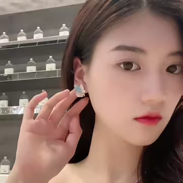 少女藍粉蝴蝶飛×螺旋耳夾