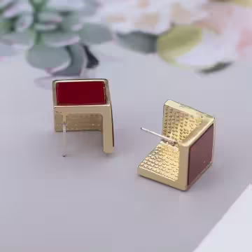 立體幾何正方塊×耳環×共四色