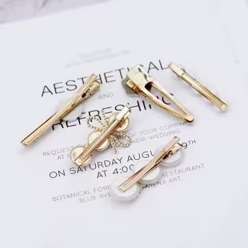 白玫瑰氣質晶鑽×五套件髮夾組