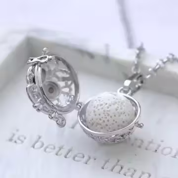 大眼貓頭鷹×薰香火山石×長項鍊