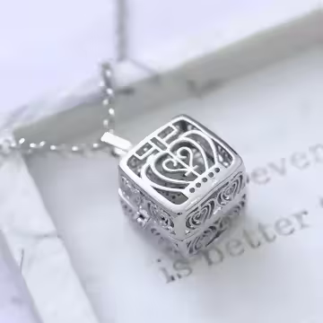 立方體皇冠×薰香火山石×長項鍊