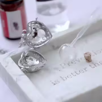 海洋之心×薰香玻璃寶瓶×長項鍊