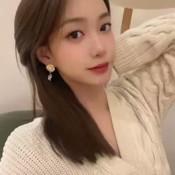 小熊串串珍珠×吊墜耳環