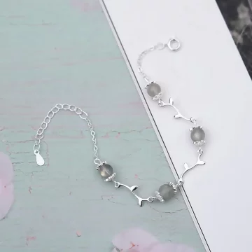 925銀飾×月光石枝芽×手鍊 .avif