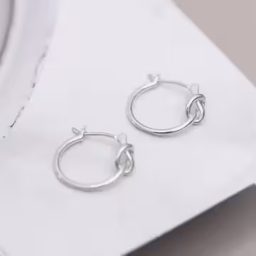 925銀針×打一個結×耳環