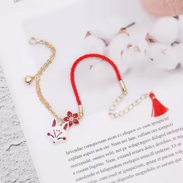 紅花小狐狸×紅繩腳鍊