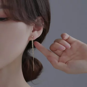 極簡圓珠垂鍊×蚊香盤U型耳夾.avif