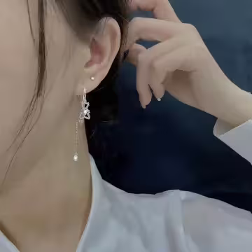 愛心鑽小熊&times;吊墜耳扣