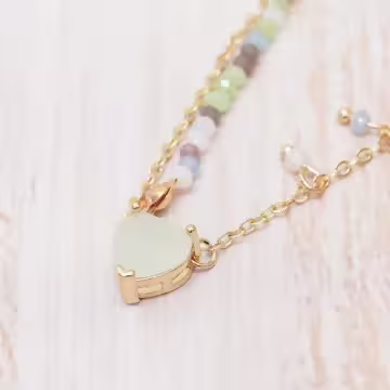 糖果愛心繽彩串珠&times;項鍊&times;共二色