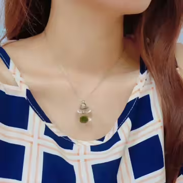 綠藻玻璃球×項鍊