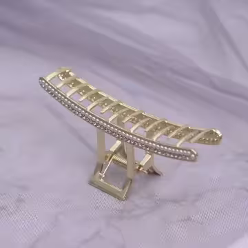 一字款×輕奢晶鑽珍珠×鯊魚髮夾