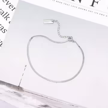 925銀飾×扁形蛇骨×腳鍊