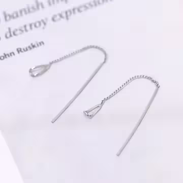 925銀針×水滴型彎勾×耳線