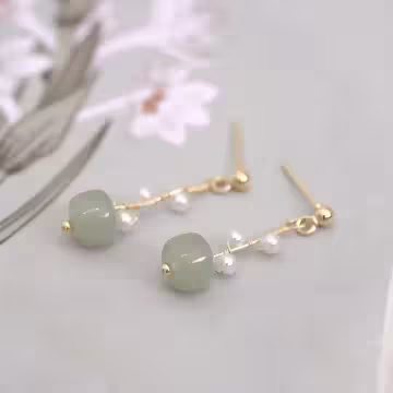 一枝綠意×吊墜耳環