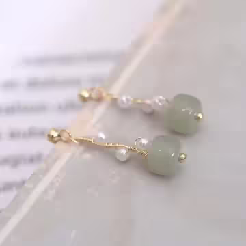 一枝綠意×吊墜耳環