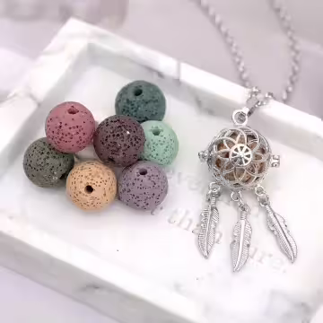 捕夢網×薰香火山石×長項鍊