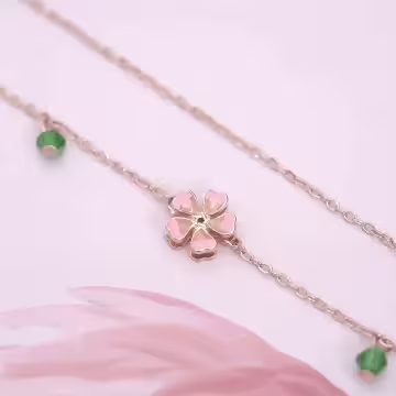 櫻花垂墜小珠珠×鎖骨項鍊