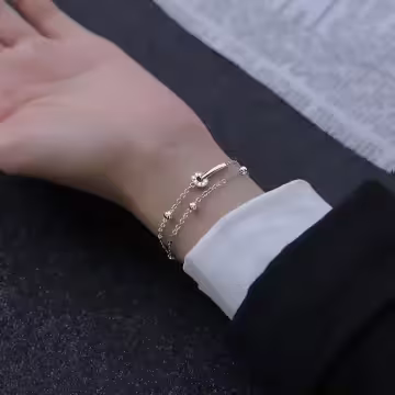 925銀飾×輕奢幾何×雙層手鍊