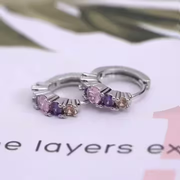 彩色閃鑽×耳扣