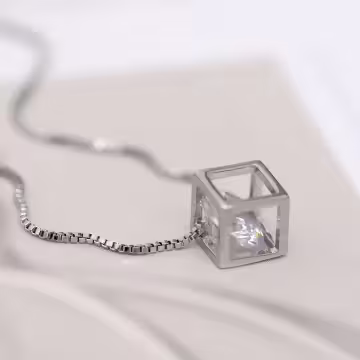925銀飾×魔方晶鑽×鎖骨項鍊