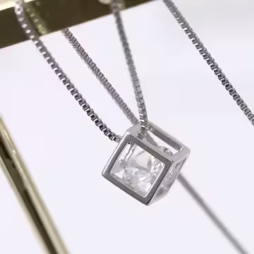 925銀飾×魔方晶鑽×鎖骨項鍊