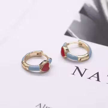 甜美彩色愛心×耳扣