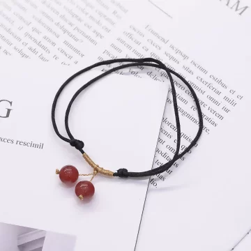 紅瑪瑙櫻桃×拉繩腳鍊.avif