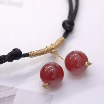 紅瑪瑙櫻桃×拉繩腳鍊.avif