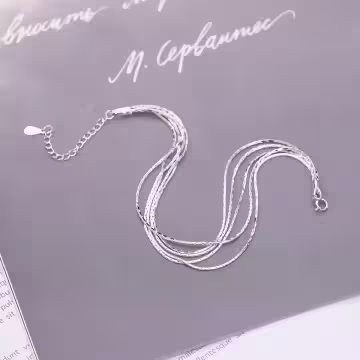 925銀飾×多層細線×腳鍊