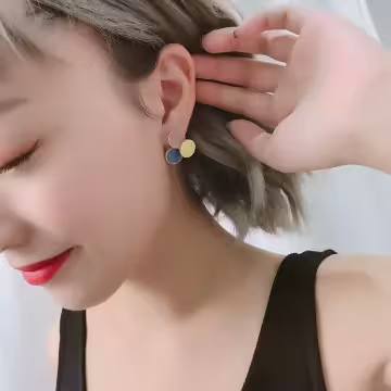 撞色笑臉×耳環