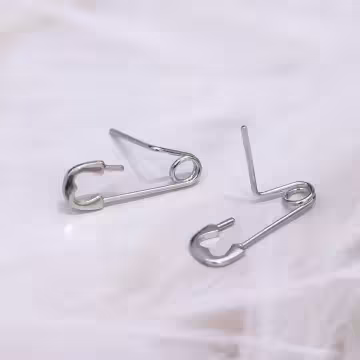 假穿透別針×吊墜耳環