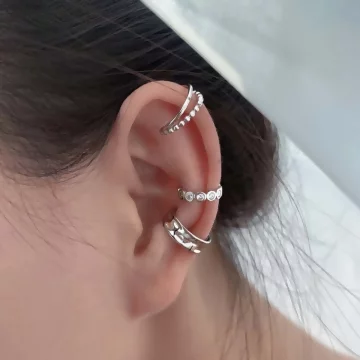 雙層簡約小圓珠×U型耳骨夾.avif