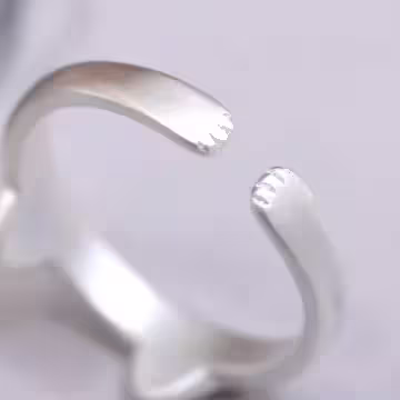 925銀飾×小貓耳朵×開口戒指