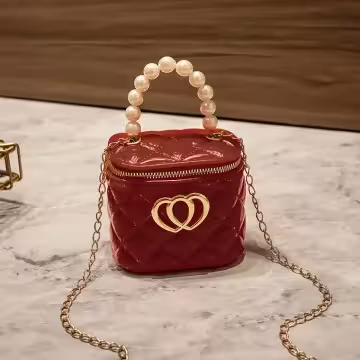 雙心立體水桶包&times;果凍鍊條斜背包&times;酒紅