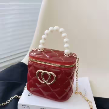 雙心立體水桶包&times;果凍鍊條斜背包&times;酒紅