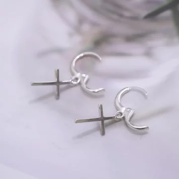 925銀飾×十字×吊墜耳扣.avif