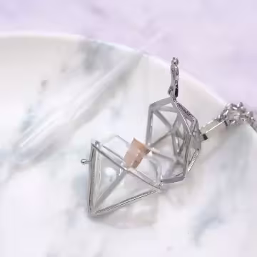 鑽石×薰香玻璃寶瓶×長項鍊