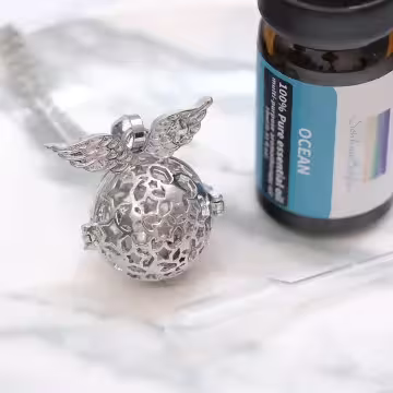 天使飛球×薰香玻璃寶瓶×長項鍊