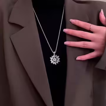 旋轉雪花飄×中性長項鍊
