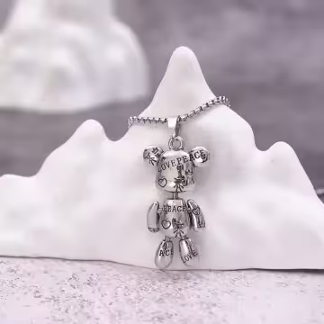 印花暴力熊×中性長項鍊