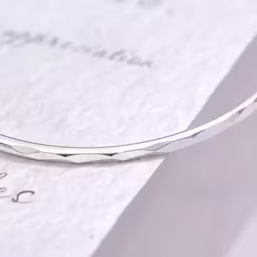 925銀飾×菱形切面×調節手環