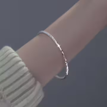 925銀飾×菱形切面×調節手環