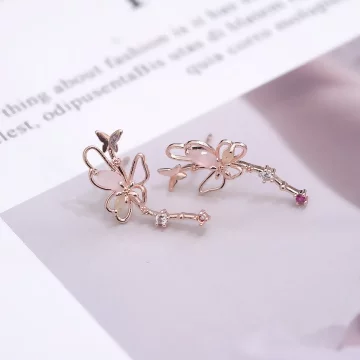 玫瑰金甜酷蝴蝶×吊墜耳環.avif