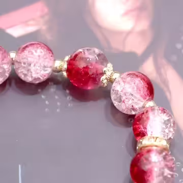 妖媚紅狐琉璃×固定式串珠手鍊