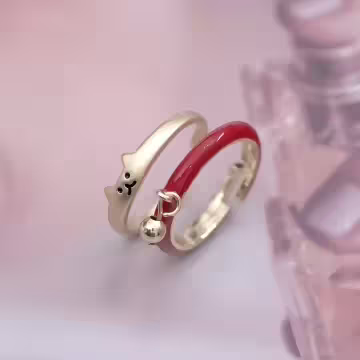 金喵紅通通×二套件戒指組