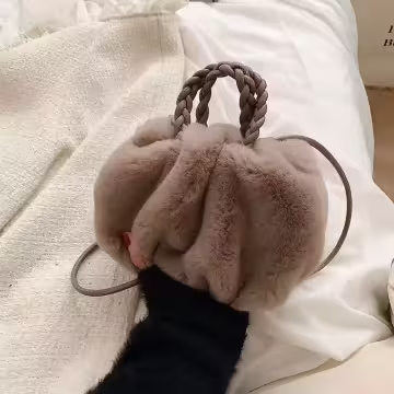 毛毛南瓜包×斜背包×棕咖