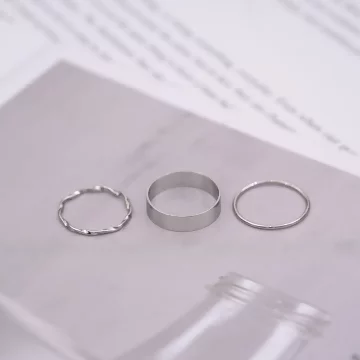 綠心雅優龐克×五套件戒指組×銀色 .avif