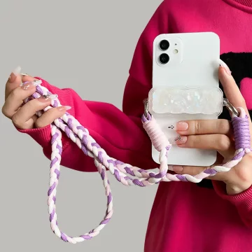 撞色麻花辮×手機斜背雙勾掛繩×粉紫.avif