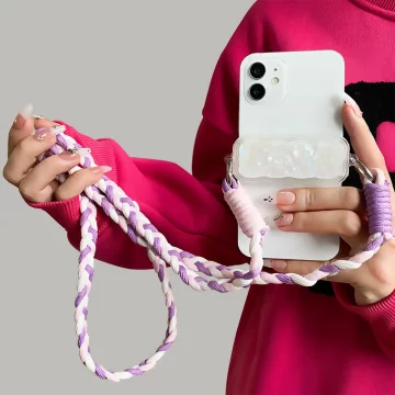 撞色麻花辮×手機斜背雙勾掛繩×粉紫.avif