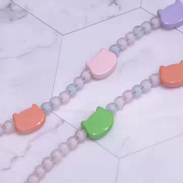 貓咪糖果色×手機斜背雙勾掛繩